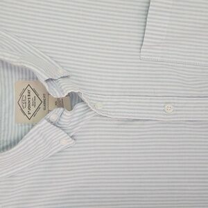 St. John's Bay Light Blue Striped Shirt Mens XXL